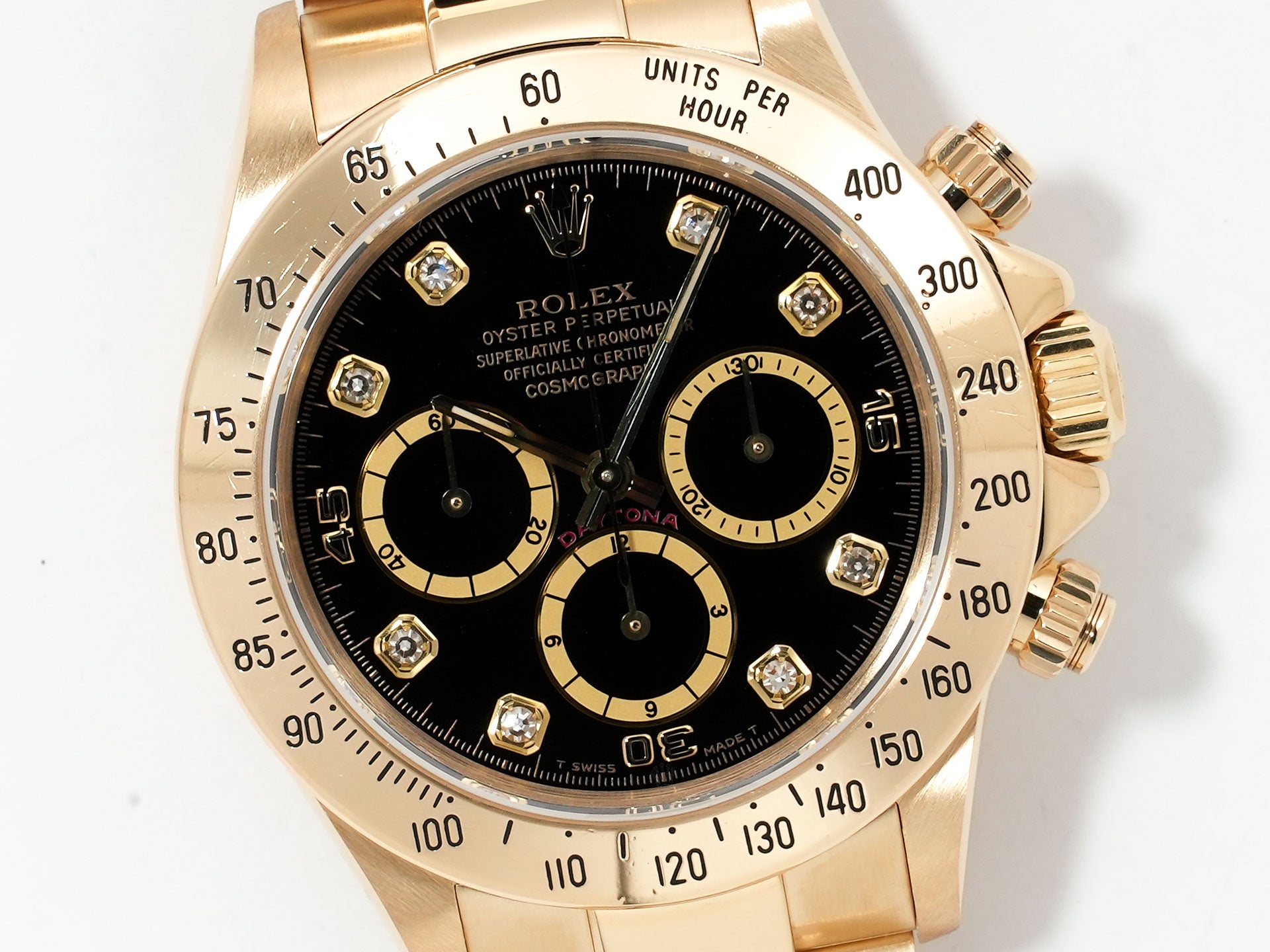 ロレックス デイトナ エルプリメロ Ref.16528G イエローゴールド ブラックx8Pダイヤ文字盤 美中古 z2izhw5b