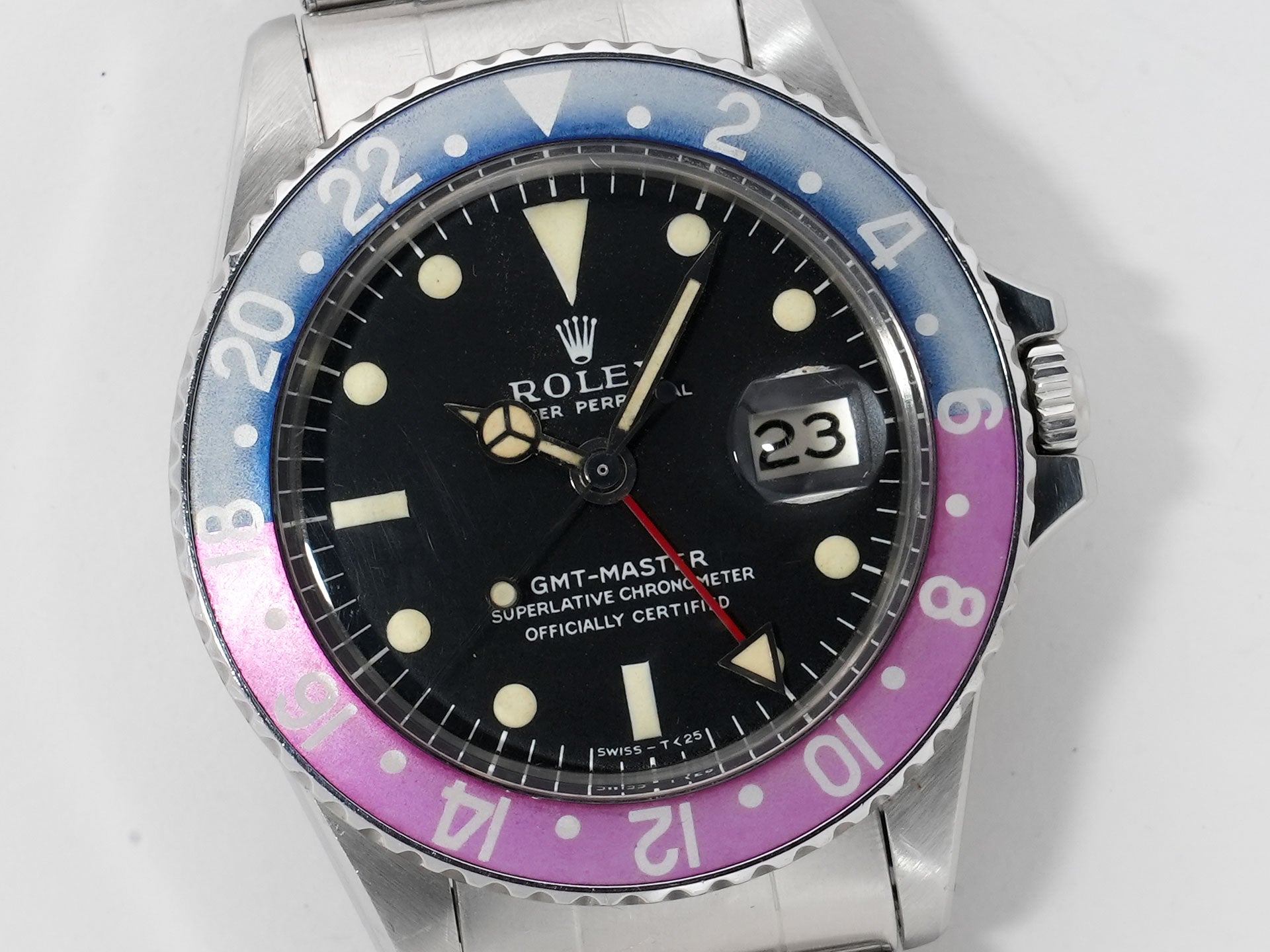 ロレックス GMTマスター Ref.1675 ステンレススチール ブラック文字盤 オイスターブレスレット 中古 548787yd