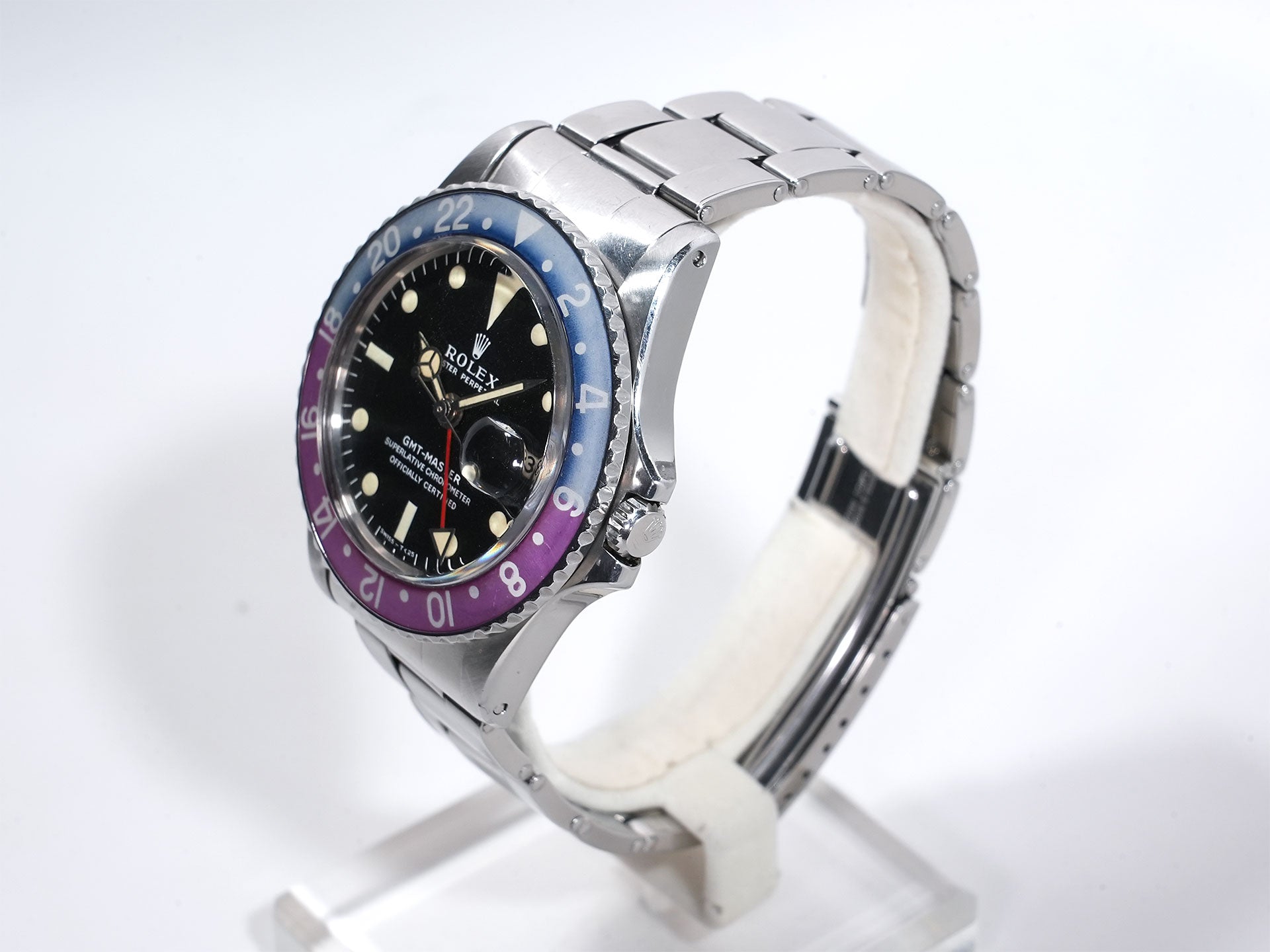 ロレックス GMTマスター Ref.1675 ステンレススチール ブラック文字盤 オイスターブレスレット 中古 548787yd