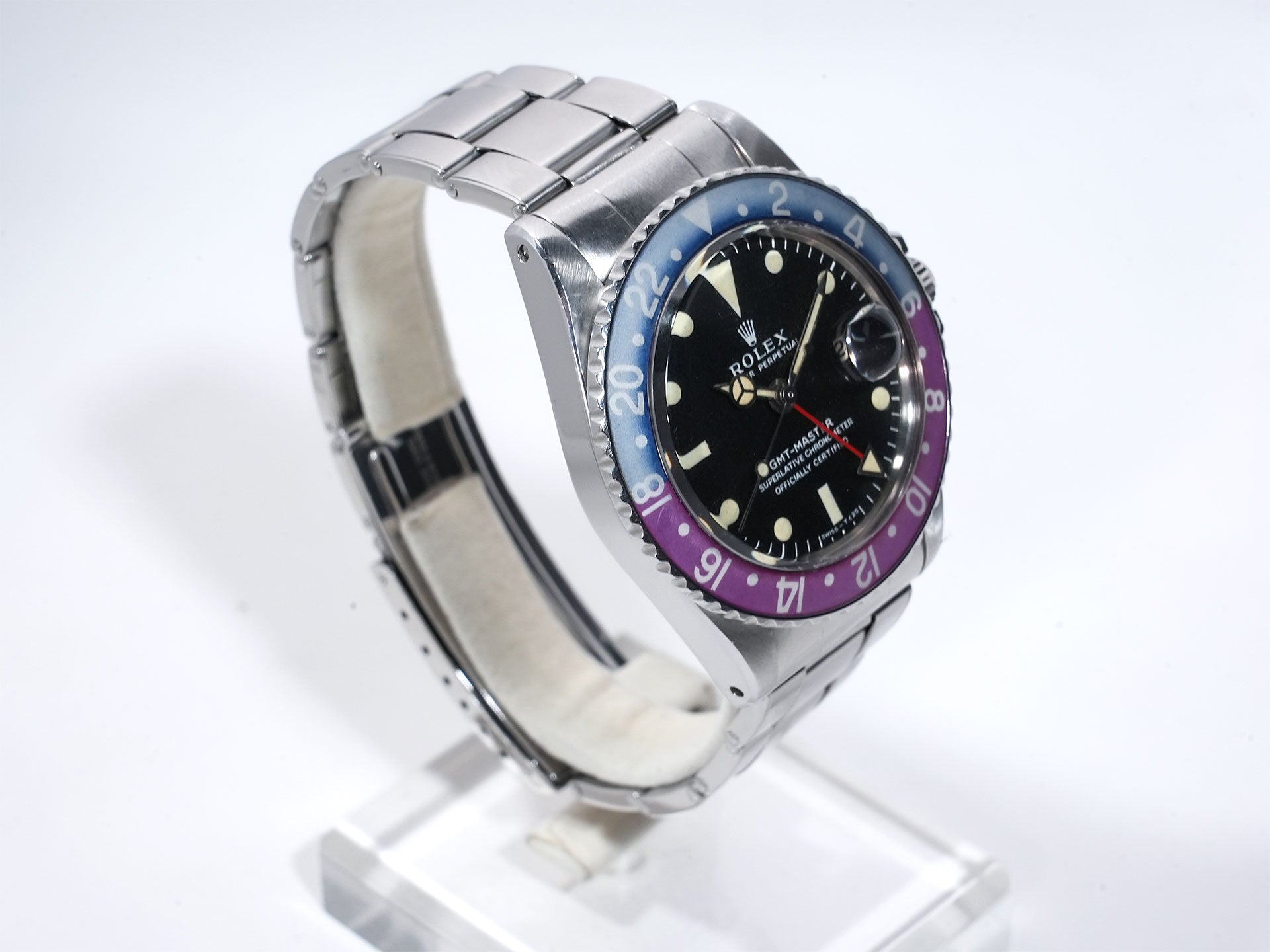 ロレックス GMTマスター Ref.1675 ステンレススチール ブラック文字盤 オイスターブレスレット 中古 548787yd