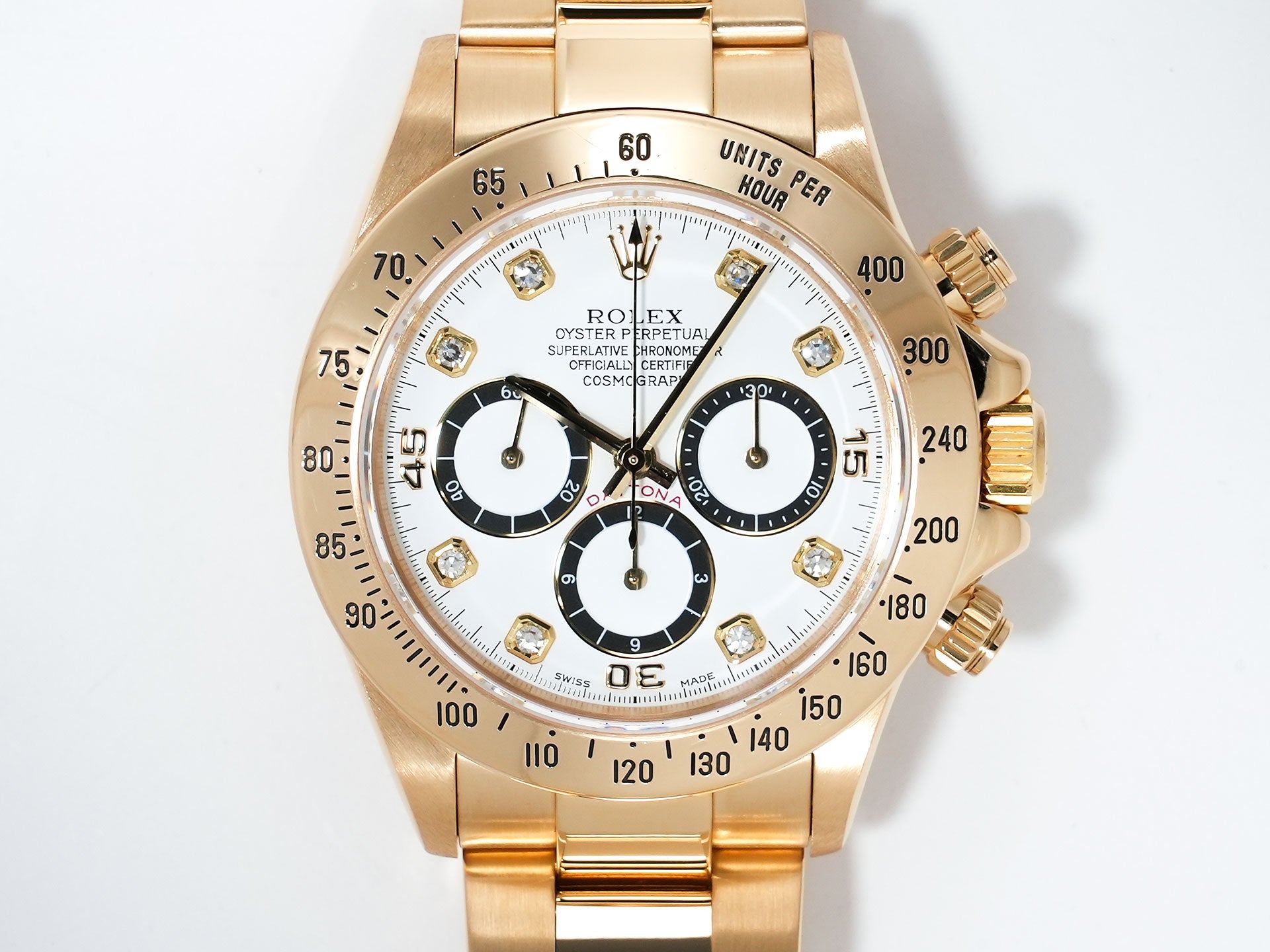 ロレックス デイトナ エルプリメロ Ref.16528G イエローゴールド ホワイトx8Pダイヤ文字盤 中古 ziw7vi38