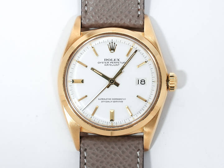 ロレックス デイトジャスト Ref.1600 イエローゴールド ホワイト文字盤 中古 octig7n9