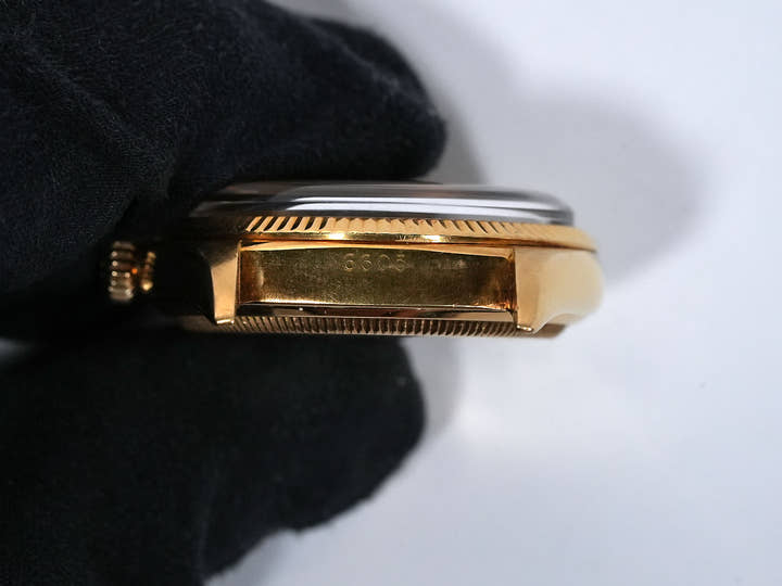 ロレックス デイトジャスト Ref.6605 イエローゴールド ブラック文字盤 中古 a5up2f8w