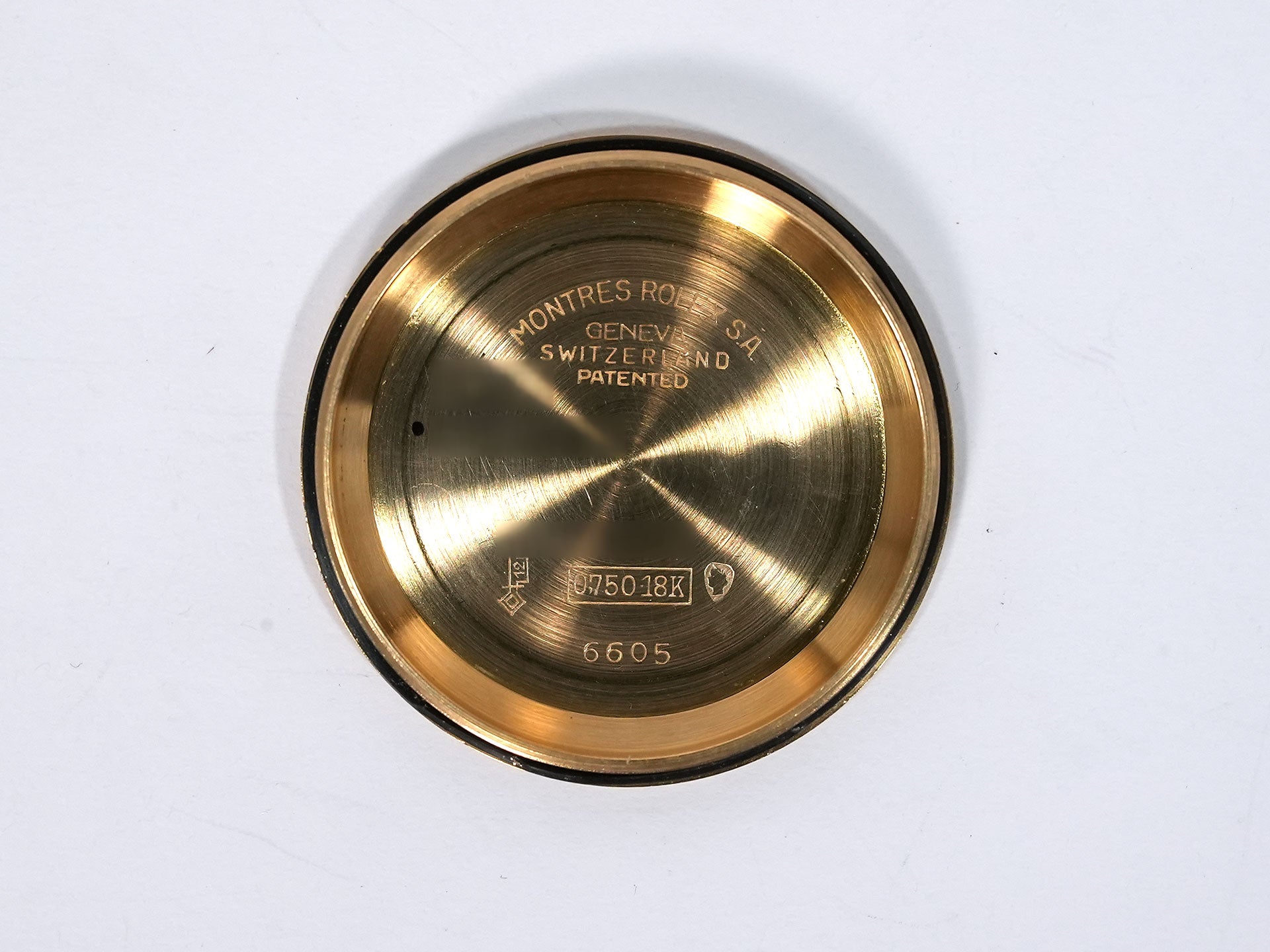 ロレックス デイトジャスト Ref.6605 イエローゴールド ブラック文字盤 中古 a5up2f8w