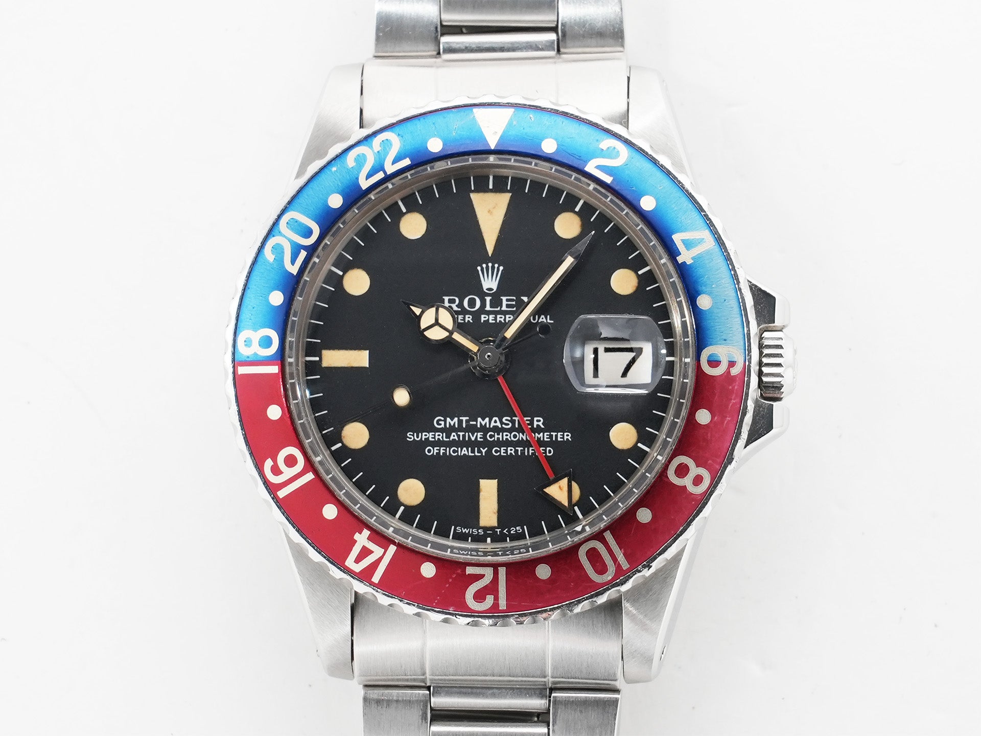 ロレックス GMTマスター Ref.1675 ステンレススチール ブラック文字盤 オイスターブレスレット 中古 pwyde5z7