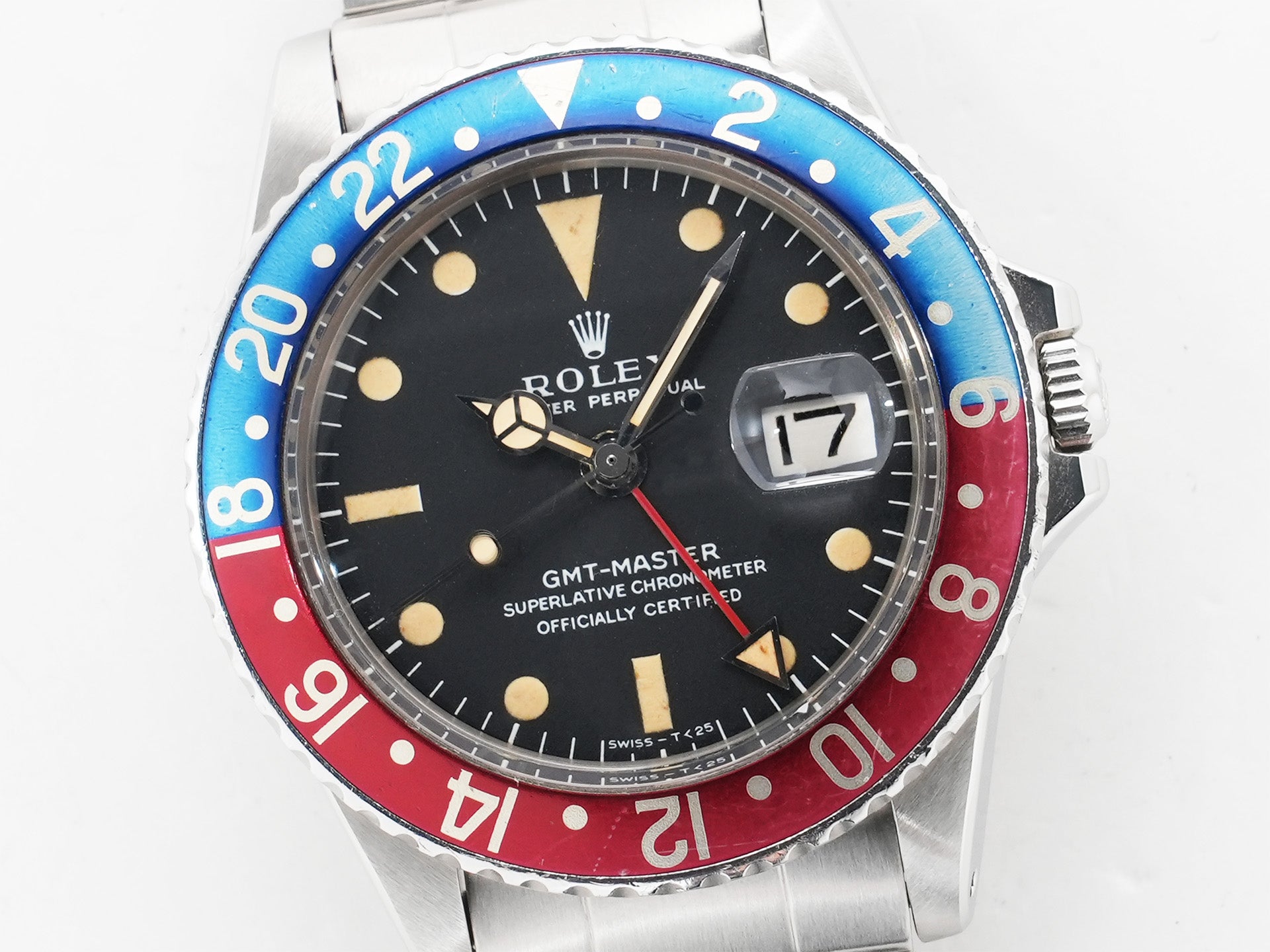 ロレックス GMTマスター Ref.1675 ステンレススチール ブラック文字盤 オイスターブレスレット 中古 pwyde5z7