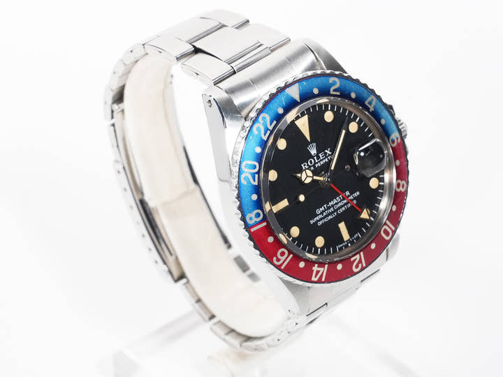 ロレックス GMTマスター Ref.1675 ステンレススチール ブラック文字盤 オイスターブレスレット 中古 pwyde5z7
