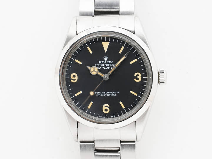 ロレックス エクスプローラーI Ref.1016 ステンレススチール ブラック文字盤 中古 oydw7n4g