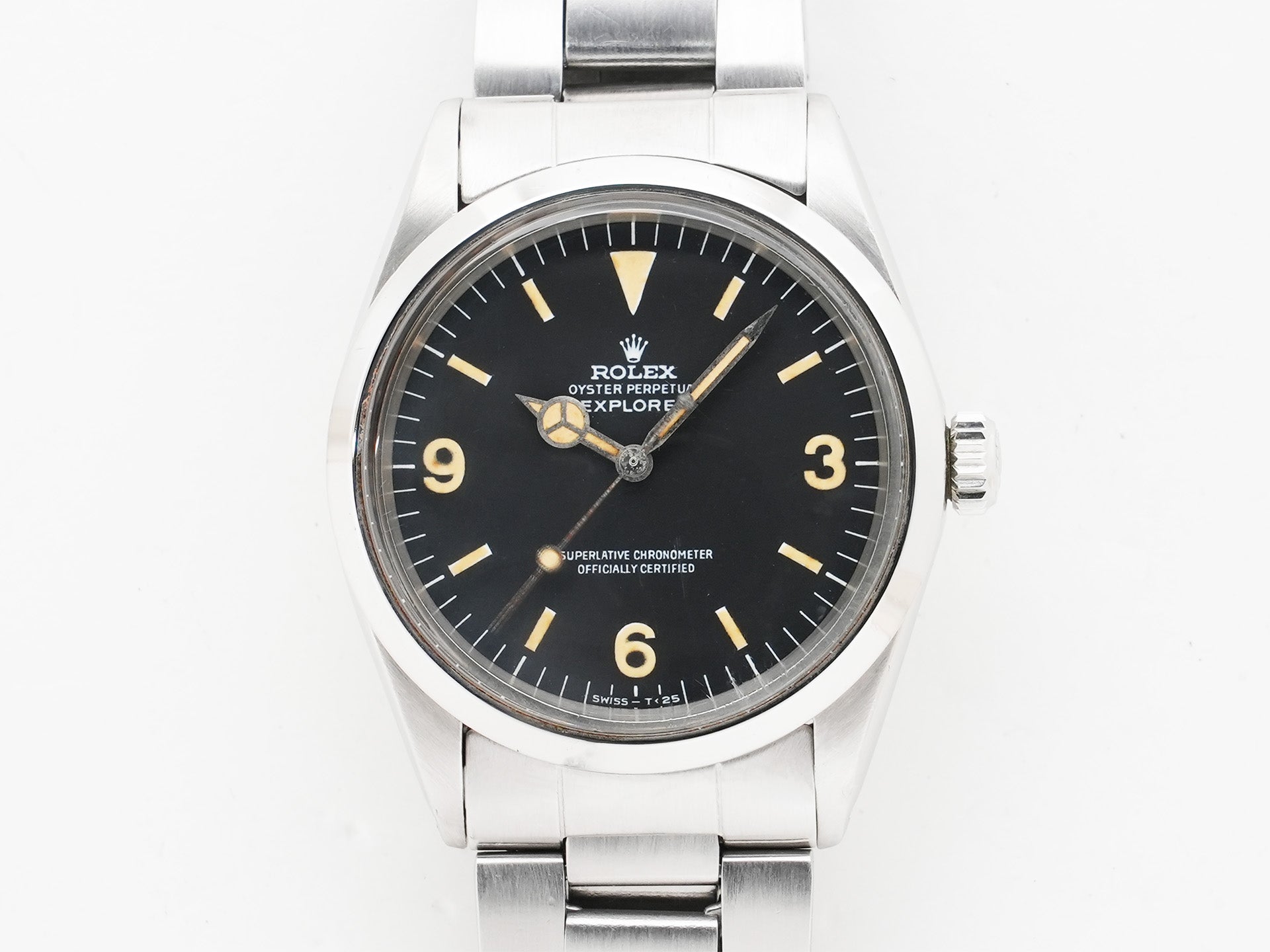 ロレックス エクスプローラーI Ref.1016 ステンレススチール ブラック文字盤 中古 oydw7n4g