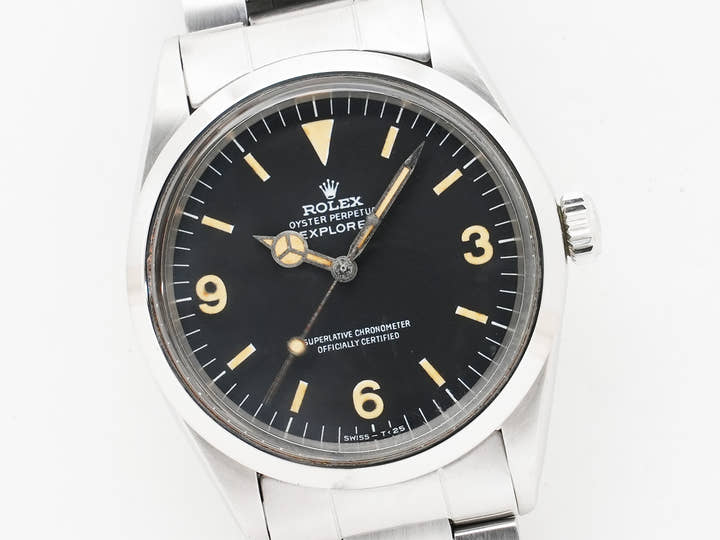 ロレックス エクスプローラーI Ref.1016 ステンレススチール ブラック文字盤 中古 oydw7n4g
