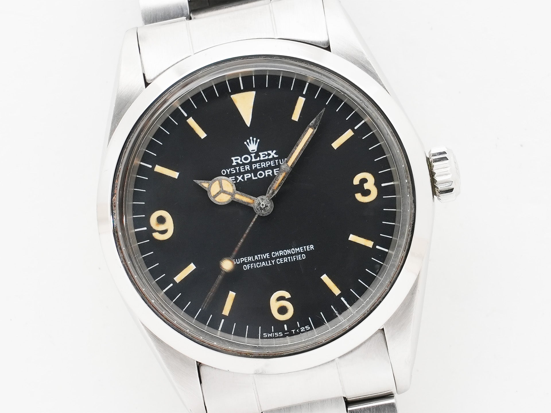 ロレックス エクスプローラーI Ref.1016 ステンレススチール ブラック文字盤 中古 oydw7n4g