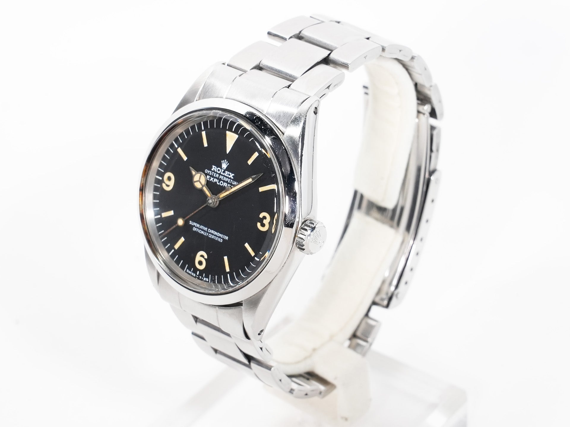 ロレックス エクスプローラーI Ref.1016 ステンレススチール ブラック文字盤 中古 oydw7n4g