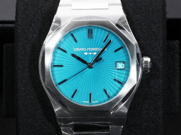 ジラールペルゴ ロレアート ターコイズブルー Ref.81010-11-3659-1GM ステンレススチール ターコイズブルー エナメル文字盤 未使用 fx7z8z7v