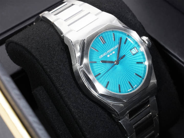 ジラールペルゴ ロレアート ターコイズブルー Ref.81010-11-3659-1GM ステンレススチール ターコイズブルー エナメル文字盤 未使用 fx7z8z7v