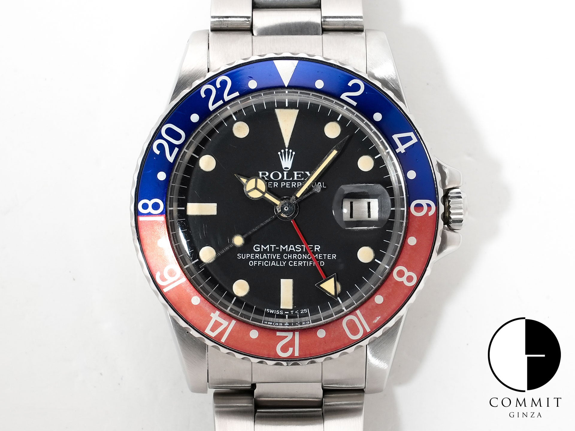 ロレックス GMTマスター Ref.1675 ステンレススチール ブラック文字盤 オイスターブレスレット 中古 38fdfiw7
