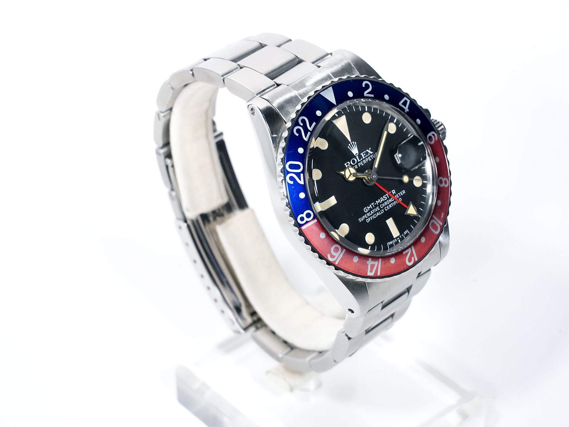 Rolex GMT-Master Ref. 1675 Stainless Steel Black Dial Oyster Bracelet Used 38fdfiw7