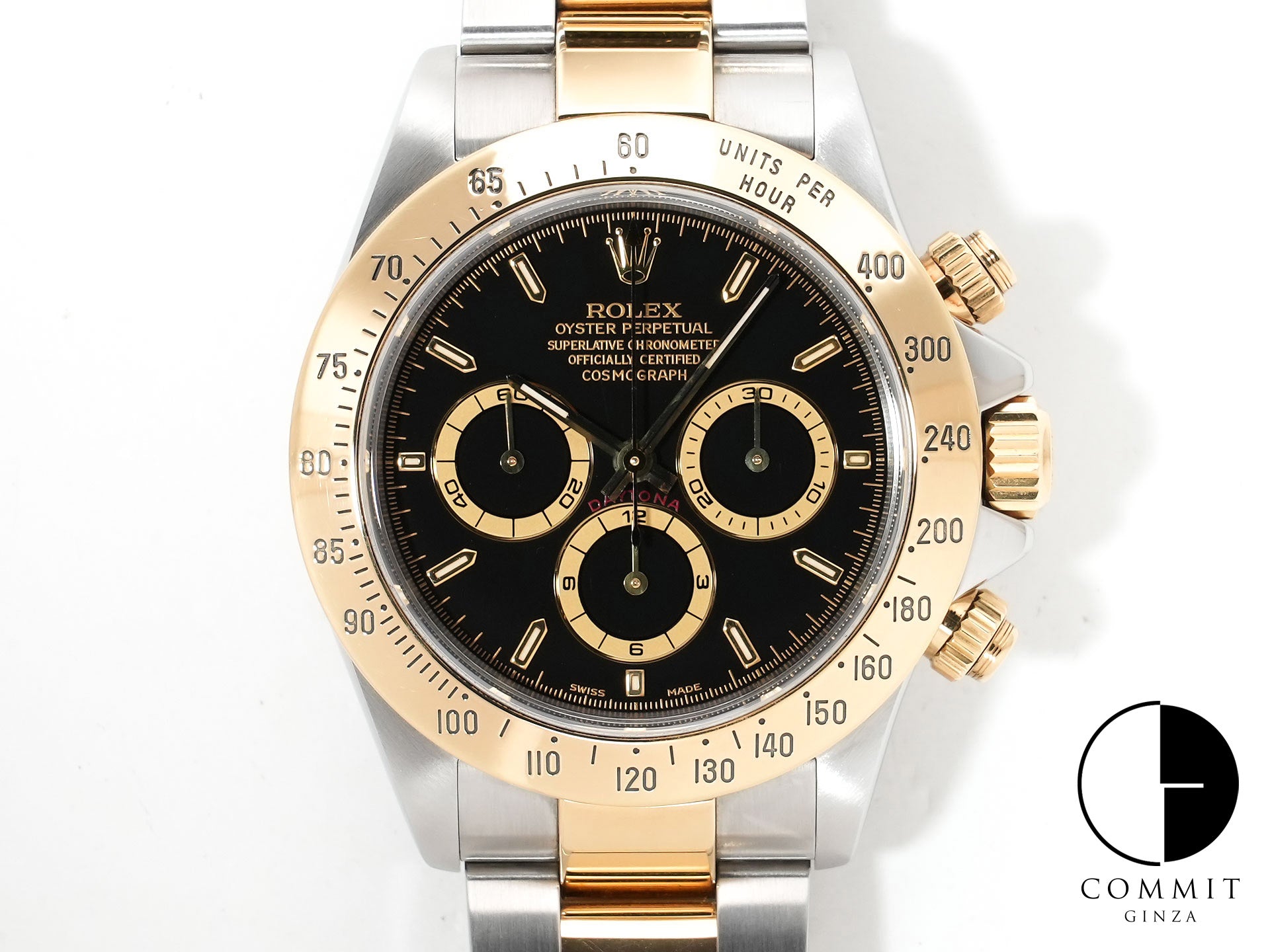 ロレックス デイトナ エルプリメロ Ref.16523 ステンレススチール/イエローゴールド ブラック文字盤 中古 jrrq3rqv