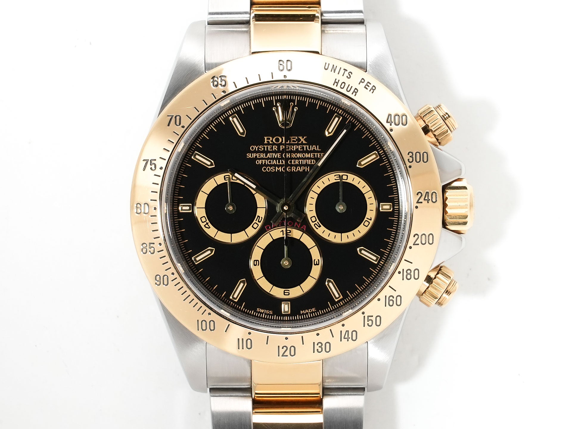 ロレックス デイトナ エルプリメロ Ref.16523 ステンレススチール/イエローゴールド ブラック文字盤 中古 jrrq3rqv