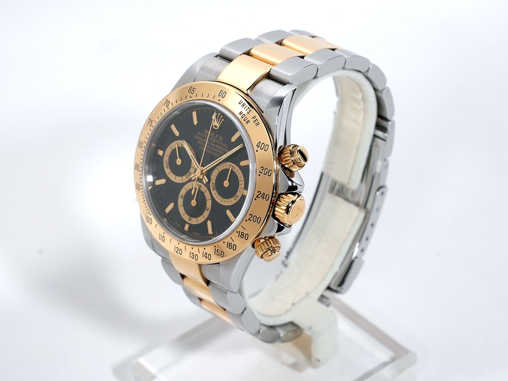 ロレックス デイトナ エルプリメロ Ref.16523 ステンレススチール/イエローゴールド ブラック文字盤 中古 jrrq3rqv