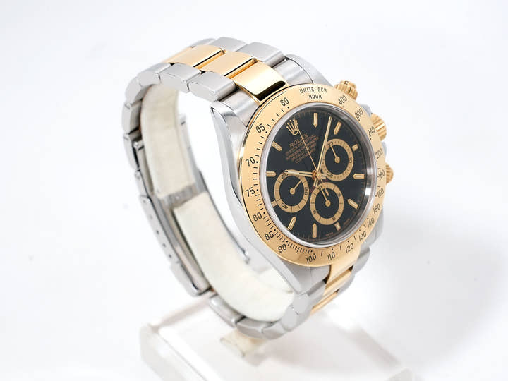 ロレックス デイトナ エルプリメロ Ref.16523 ステンレススチール/イエローゴールド ブラック文字盤 中古 jrrq3rqv