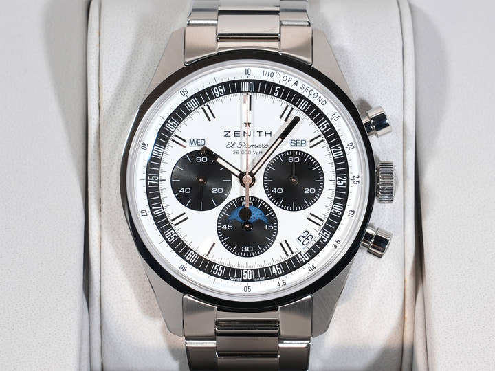 ゼニス クロノマスター オリジナル トリプルカレンダー Ref.03.3400.3610/38.M3200 ステンレススチール ホワイト文字盤 美品 ebirwqej