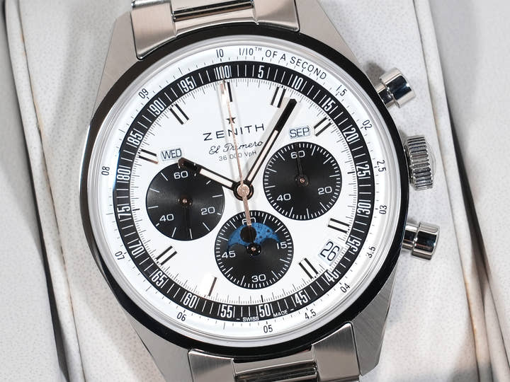 ゼニス クロノマスター オリジナル トリプルカレンダー Ref.03.3400.3610/38.M3200 ステンレススチール ホワイト文字盤 美品 ebirwqej