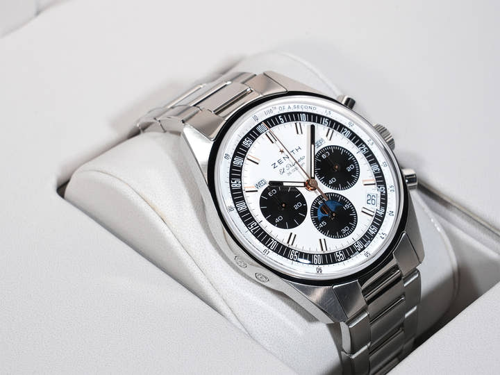 ゼニス クロノマスター オリジナル トリプルカレンダー Ref.03.3400.3610/38.M3200 ステンレススチール ホワイト文字盤 美品 ebirwqej