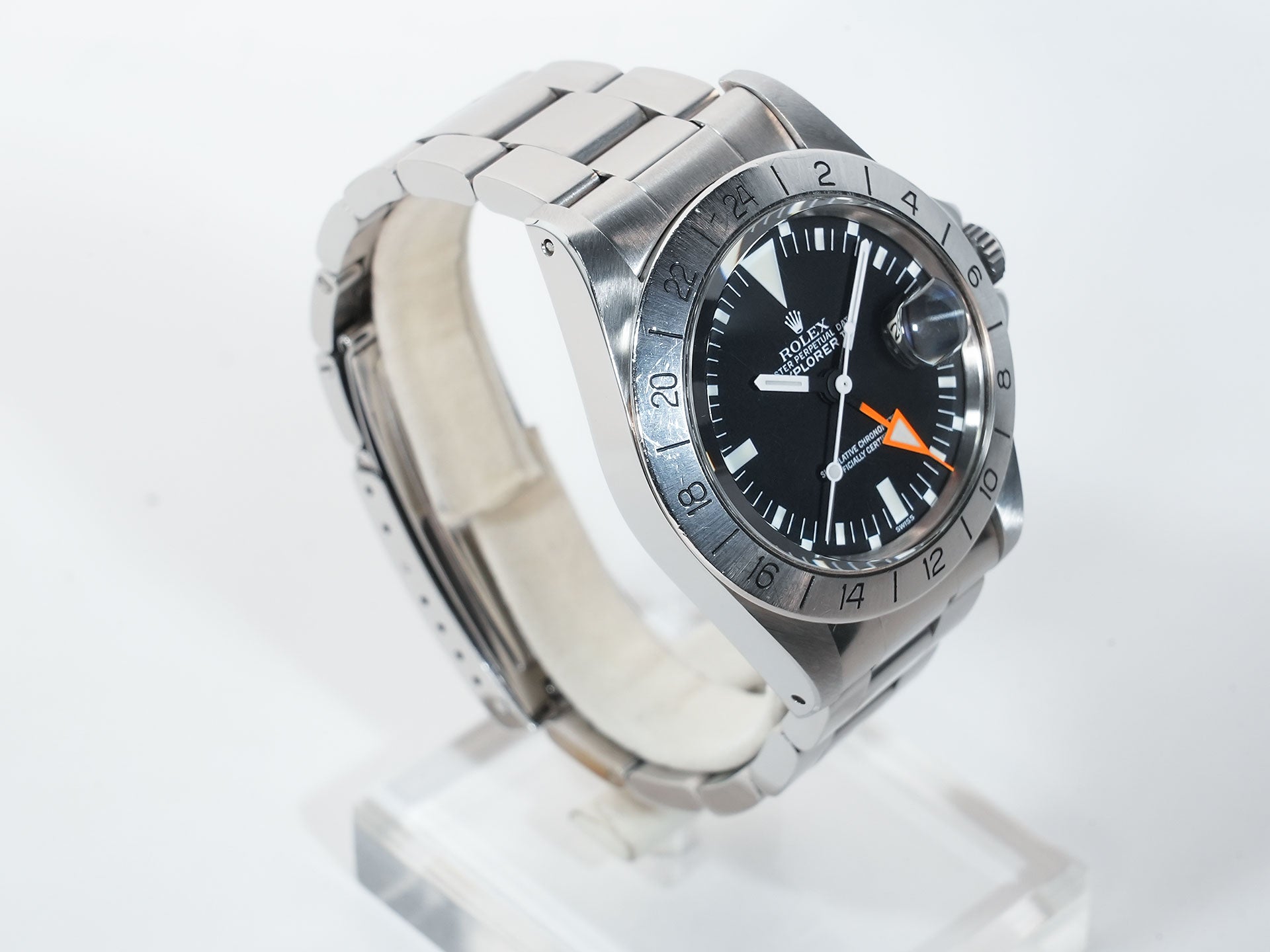 ロレックス エクスプローラーII Ref.1655 ステンレススチール ブラック文字盤 オイスターブレスレット 中古 ea8t6py5