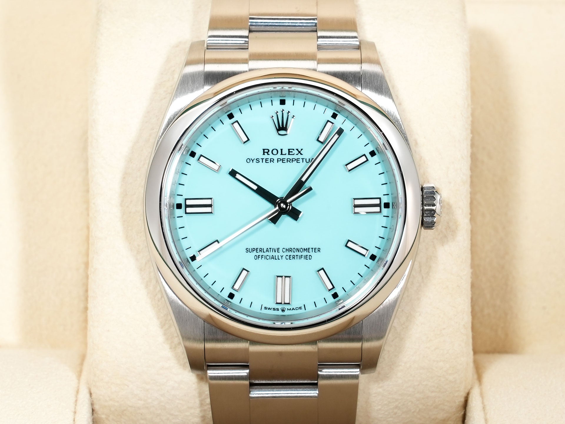 ロレックス オイスターパーペチュアル36 Ref.126000 ステンレススチール ターコイズ文字盤 中古 qicbut86