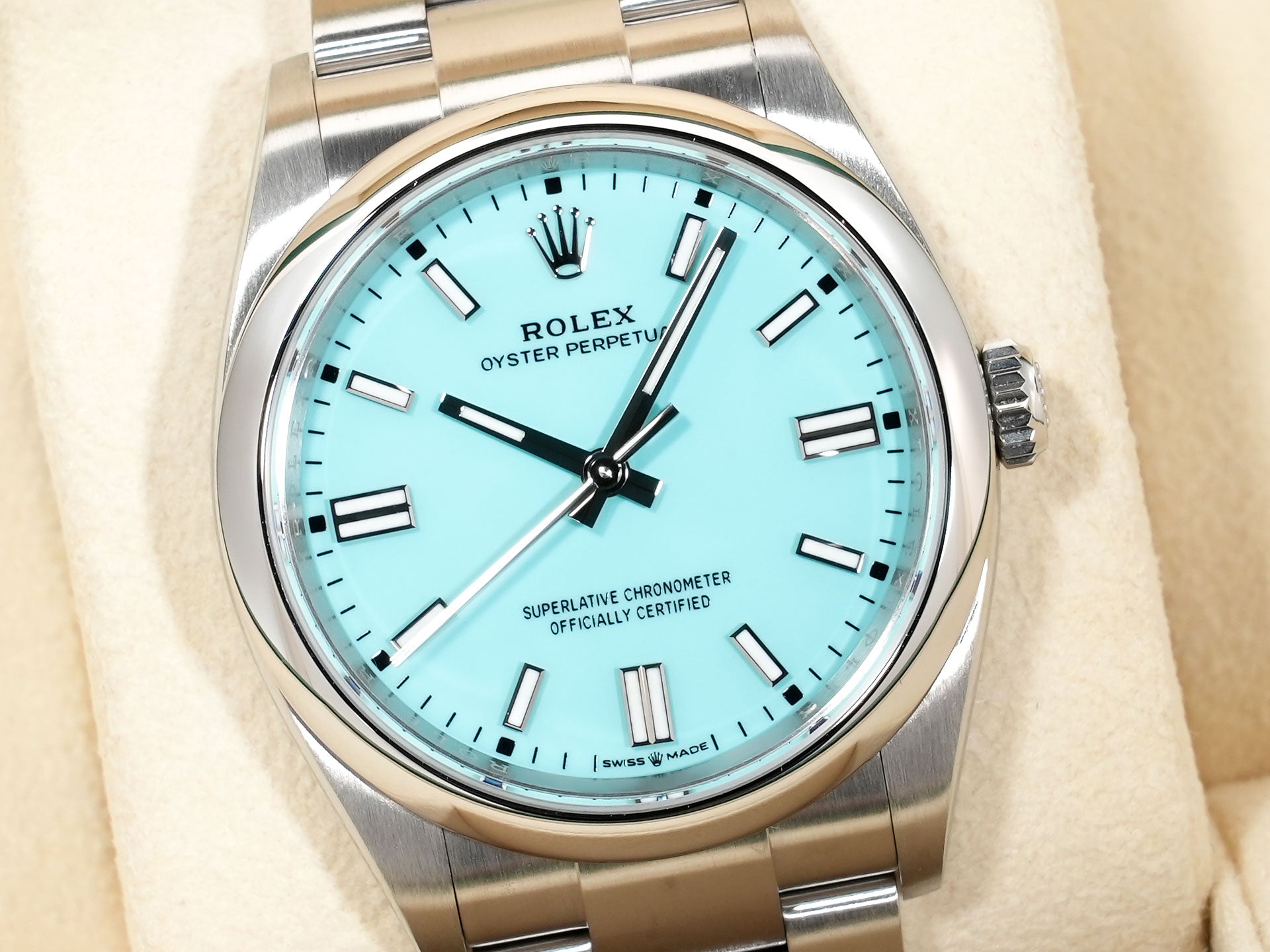 ロレックス オイスターパーペチュアル36 Ref.126000 ステンレススチール ターコイズ文字盤 中古 qicbut86