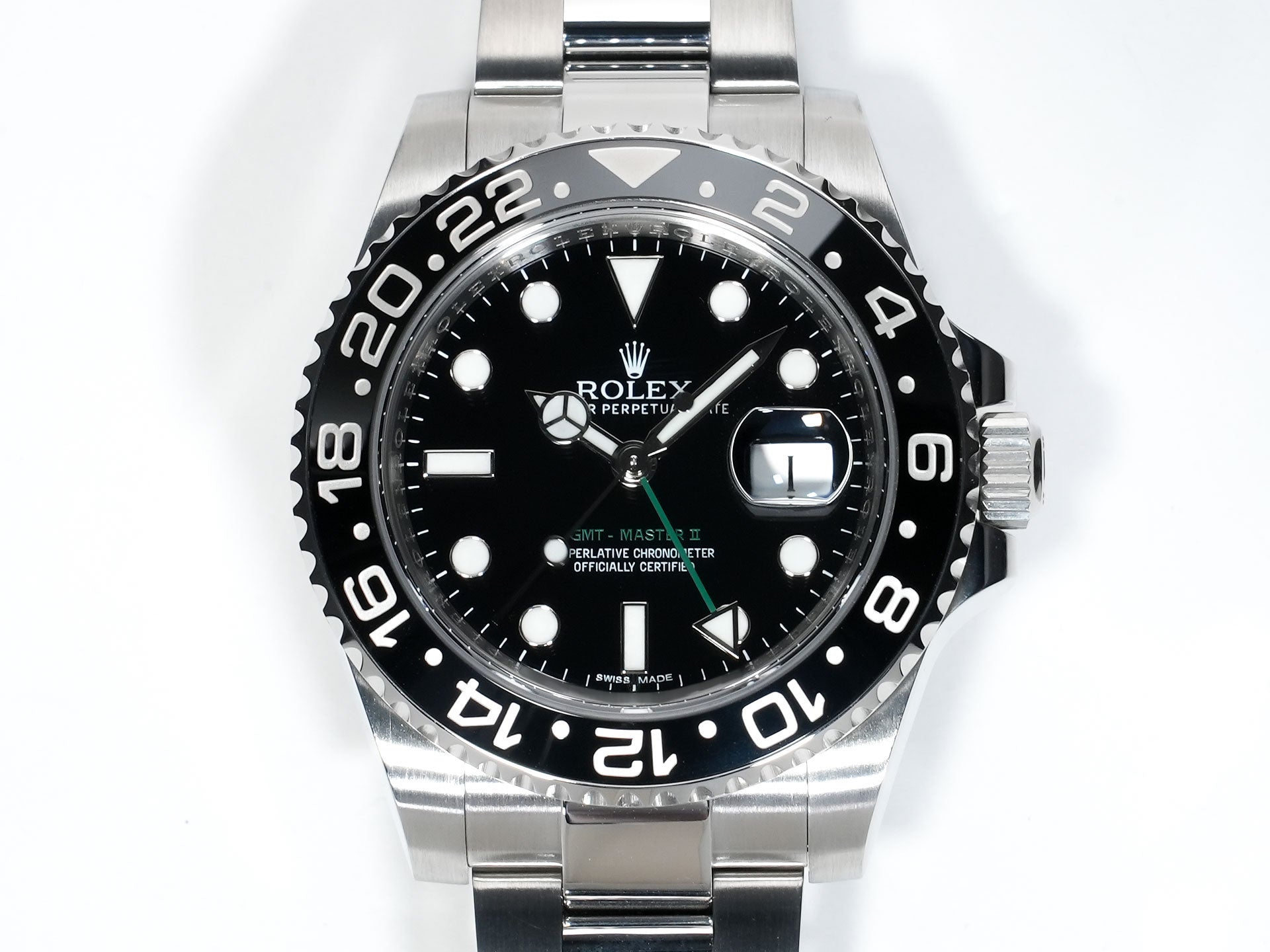Rolex GMT-Master II Ref.116710LN Stainless Steel Black Dial Oyster Bracelet Excellent Condition qr6srbff