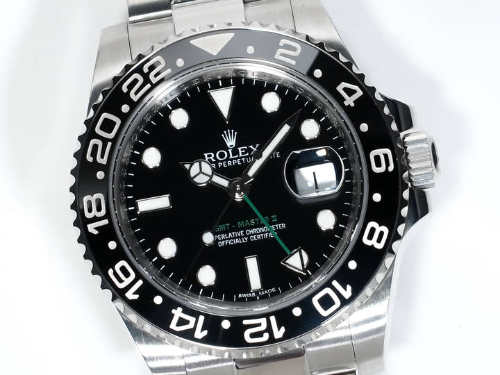 Rolex GMT-Master II Ref.116710LN Stainless Steel Black Dial Oyster Bracelet Excellent Condition qr6srbff