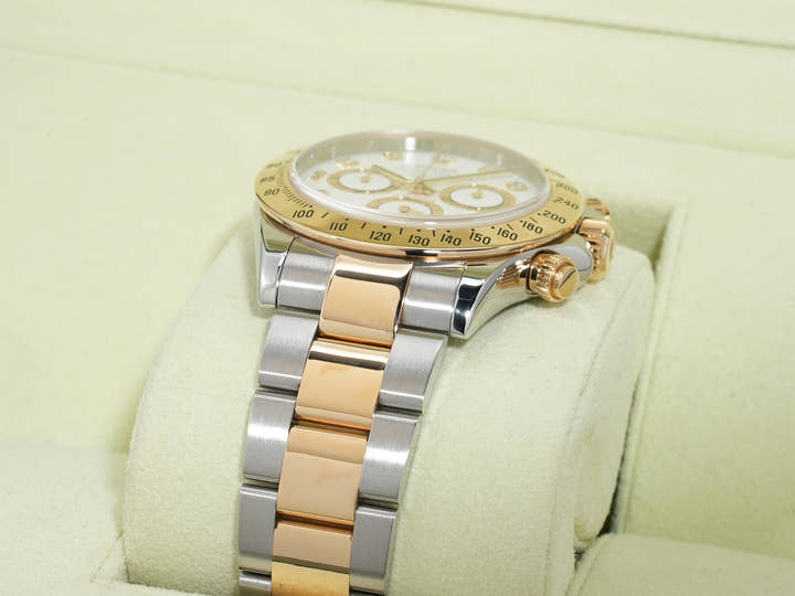 Rolex Daytona Ref. 116523G Stainless Steel/Yellow Gold White 8-Diamond Dial Excellent Condition ycifa2yw