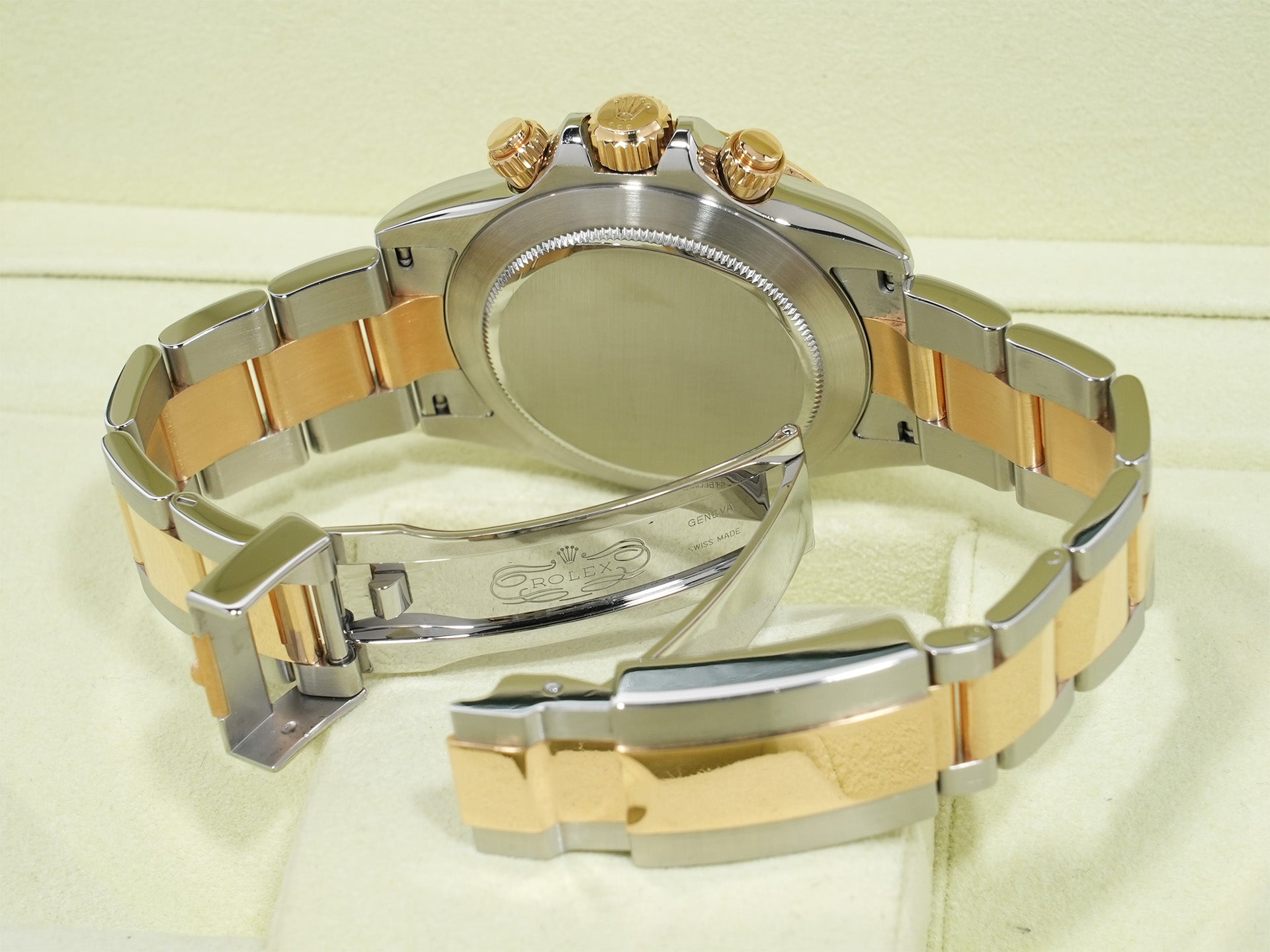 Rolex Daytona Ref. 116523G Stainless Steel/Yellow Gold White 8-Diamond Dial Excellent Condition ycifa2yw