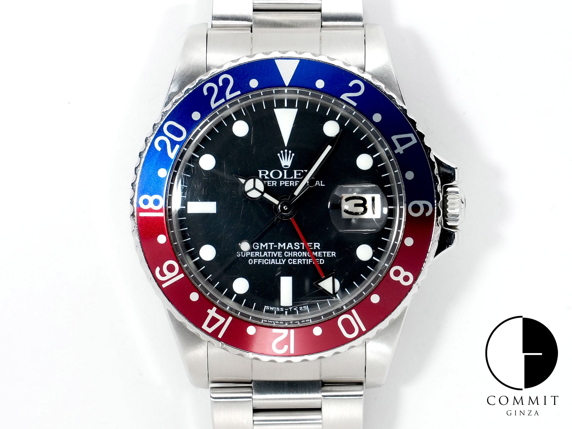 Rolex GMT-Master Ref. 1675 Stainless Steel Black Dial Oyster Bracelet Used knhr8mt4