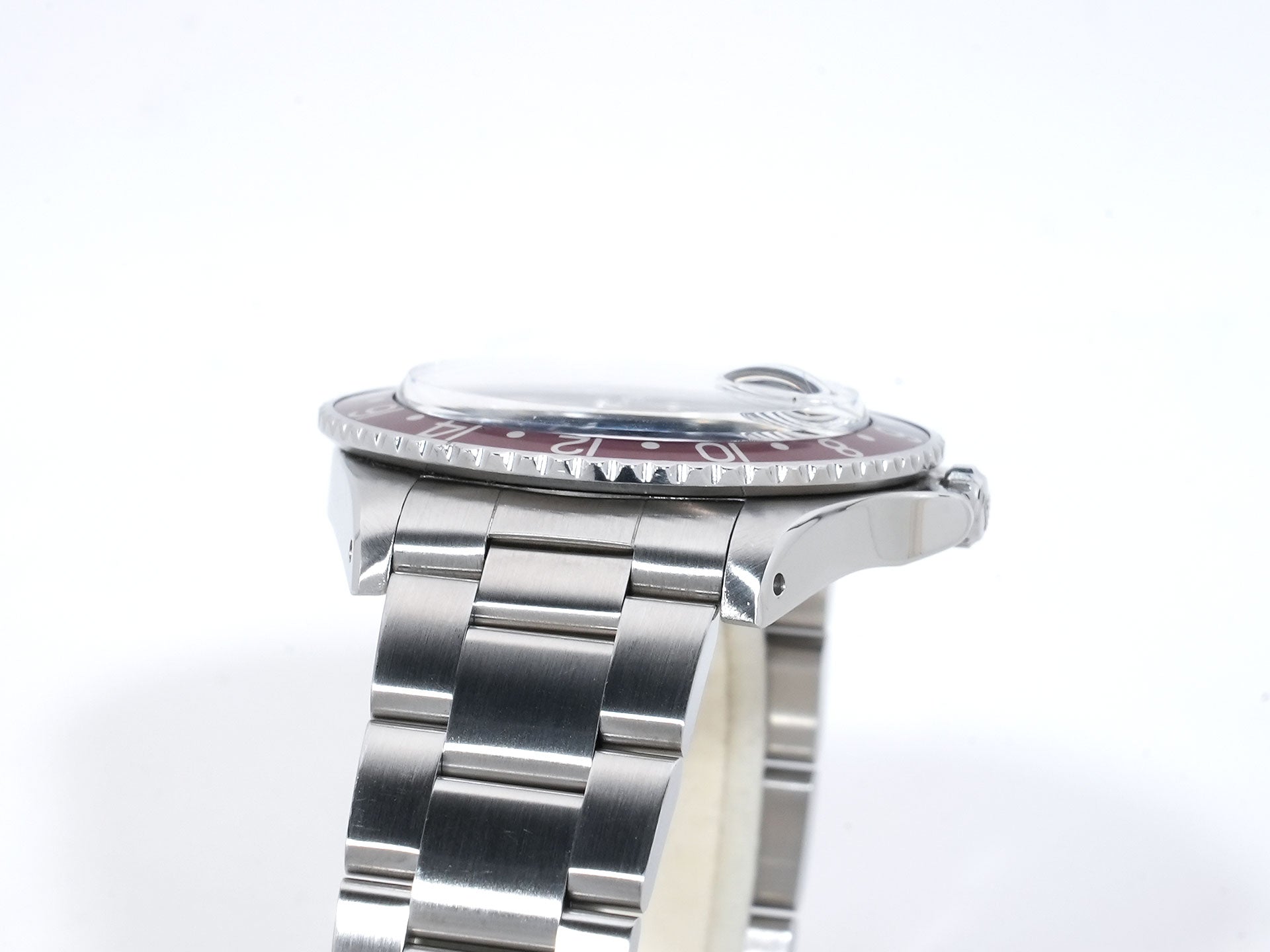 Rolex GMT-Master Ref. 1675 Stainless Steel Black Dial Oyster Bracelet Used knhr8mt4