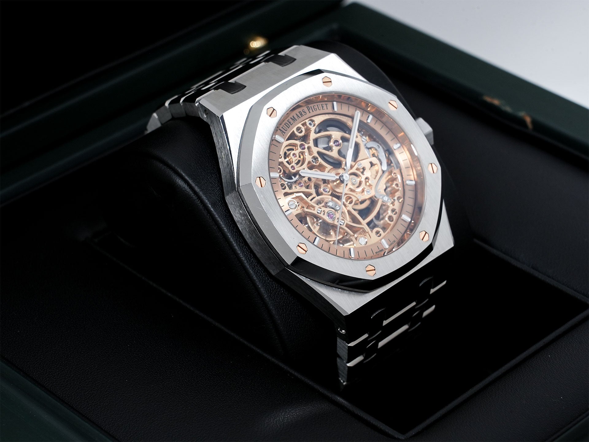 Audemars Piguet Royal Oak Double Balance Wheel Openworked Ref.15407ST.OO.1220ST.02 Stainless Steel Skeleton Dial Used maj2m9gr
