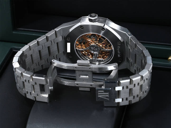 Audemars Piguet Royal Oak Double Balance Wheel Openworked Ref.15407ST.OO.1220ST.02 Stainless Steel Skeleton Dial Used maj2m9gr