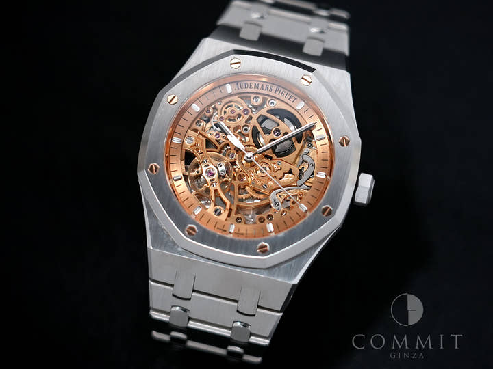 Audemars Piguet Royal Oak Double Balance Wheel Openworked Ref.15407ST.OO.1220ST.02 Stainless Steel Skeleton Dial Used maj2m9gr