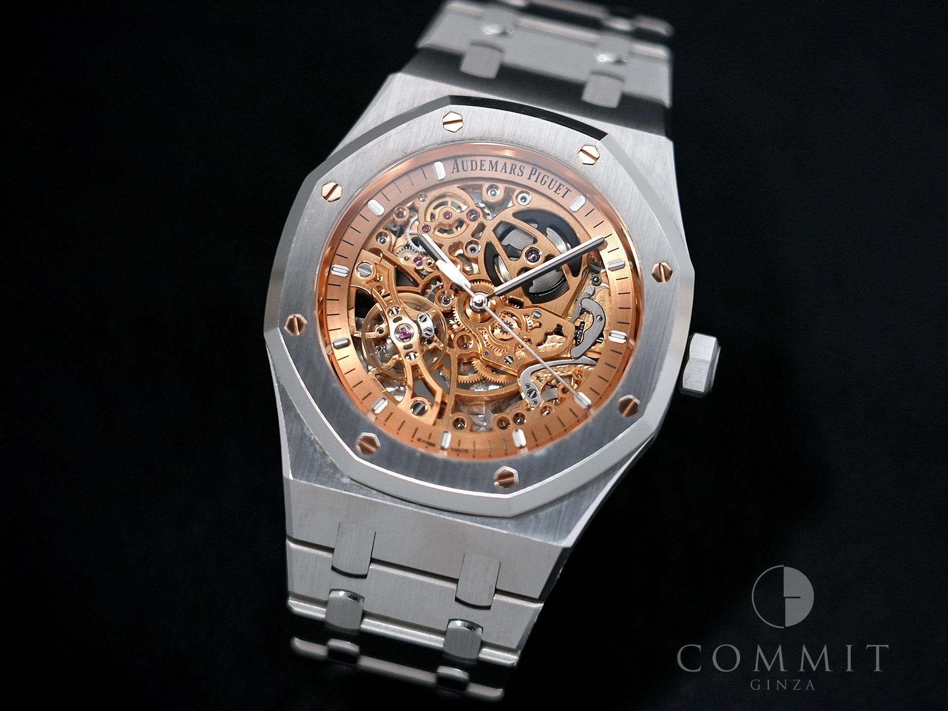 Audemars Piguet Royal Oak Double Balance Wheel Openworked Ref.15407ST.OO.1220ST.02 Stainless Steel Skeleton Dial Used maj2m9gr