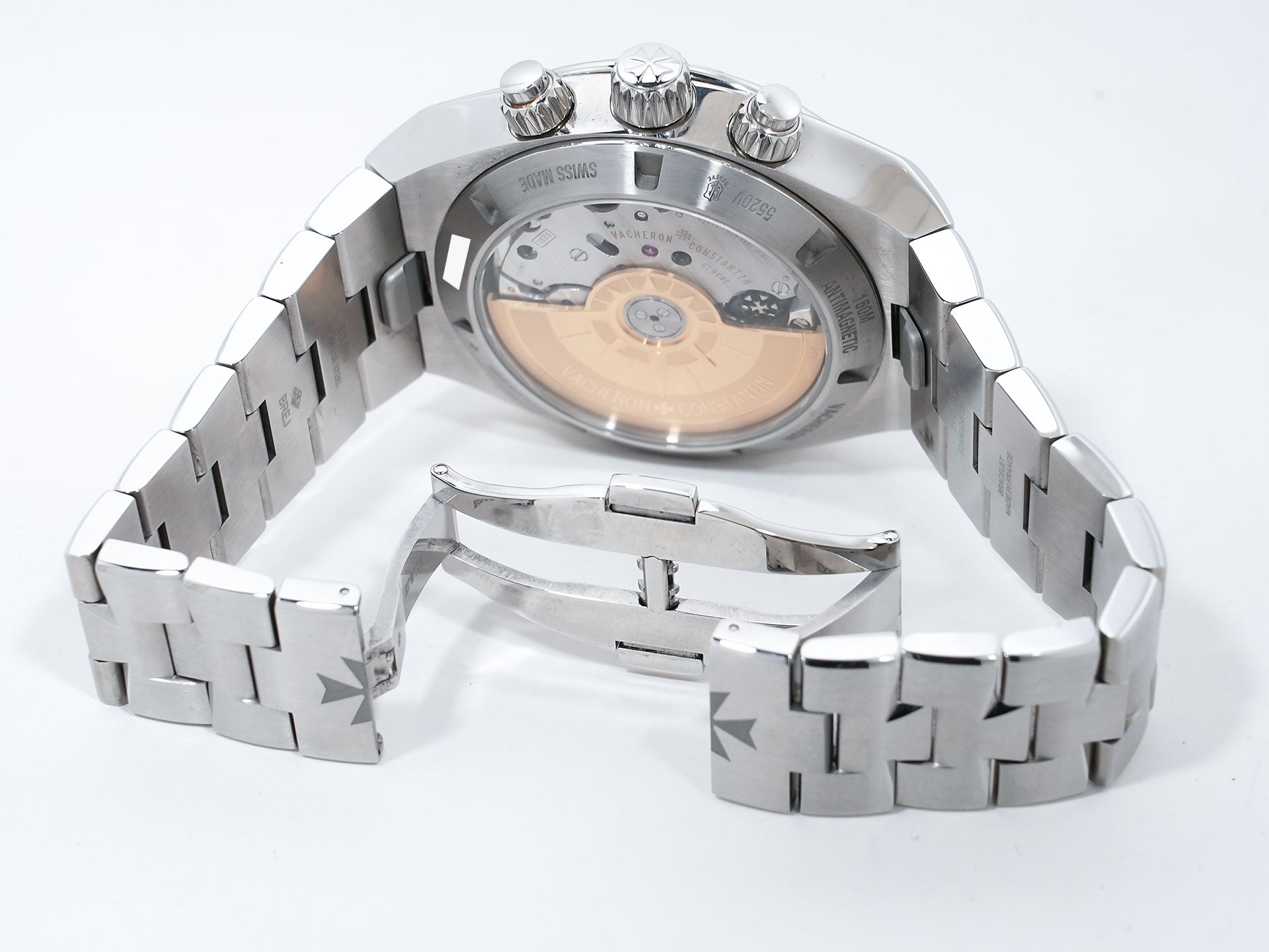 Vacheron Constantin Overseas Chronograph Ref. 5520V/210A-B686 Stainless Steel Silver Dial Used v8f65wat