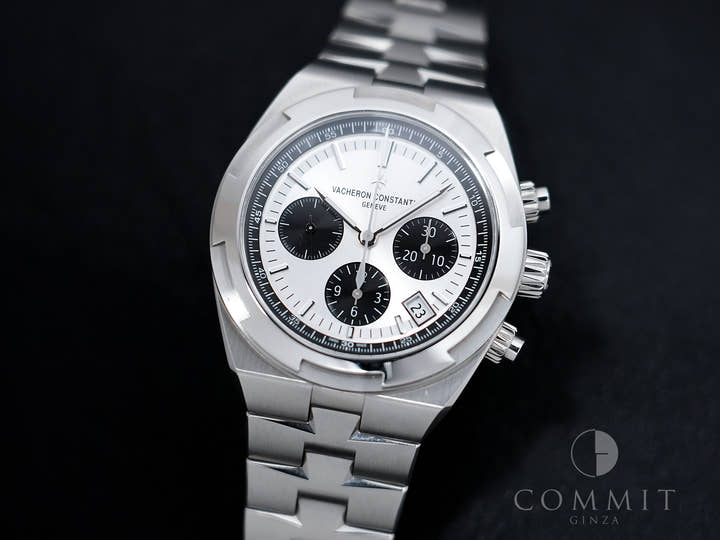 Vacheron Constantin Overseas Chronograph Ref. 5520V/210A-B686 Stainless Steel Silver Dial Used v8f65wat