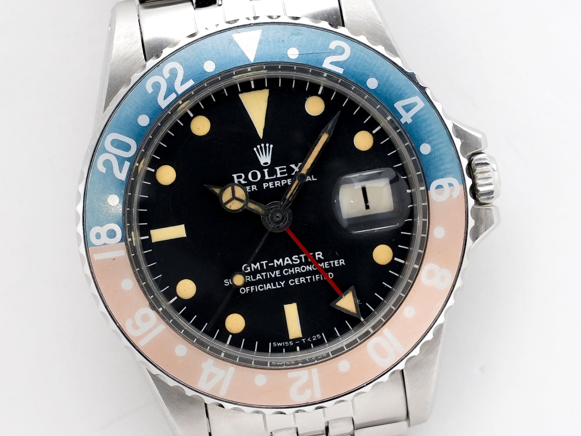 Rolex GMT-Master Ref. 1675 Stainless Steel Black Dial Jubilee Bracelet Used xpojh4zb