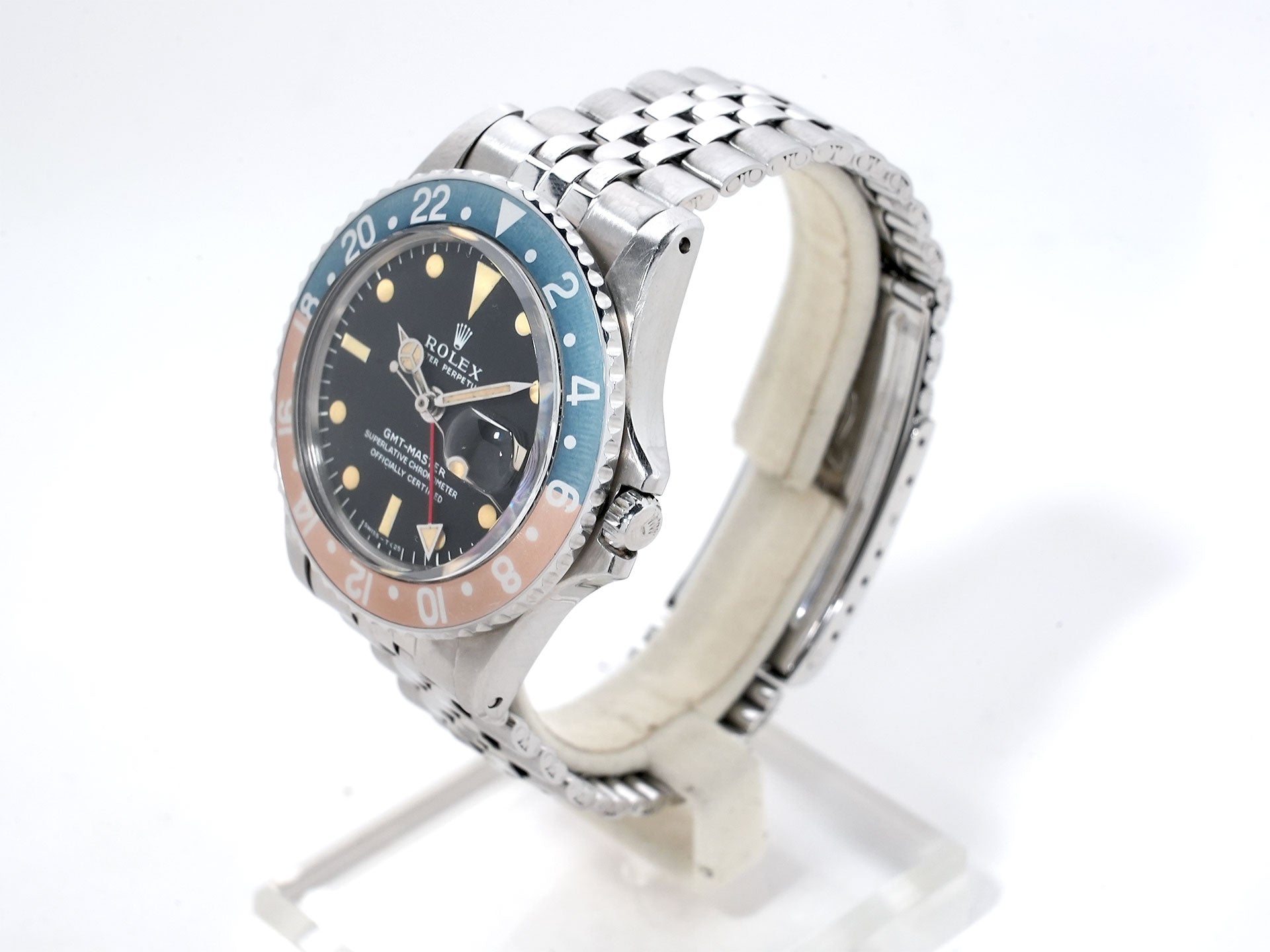 Rolex GMT-Master Ref. 1675 Stainless Steel Black Dial Jubilee Bracelet Used xpojh4zb