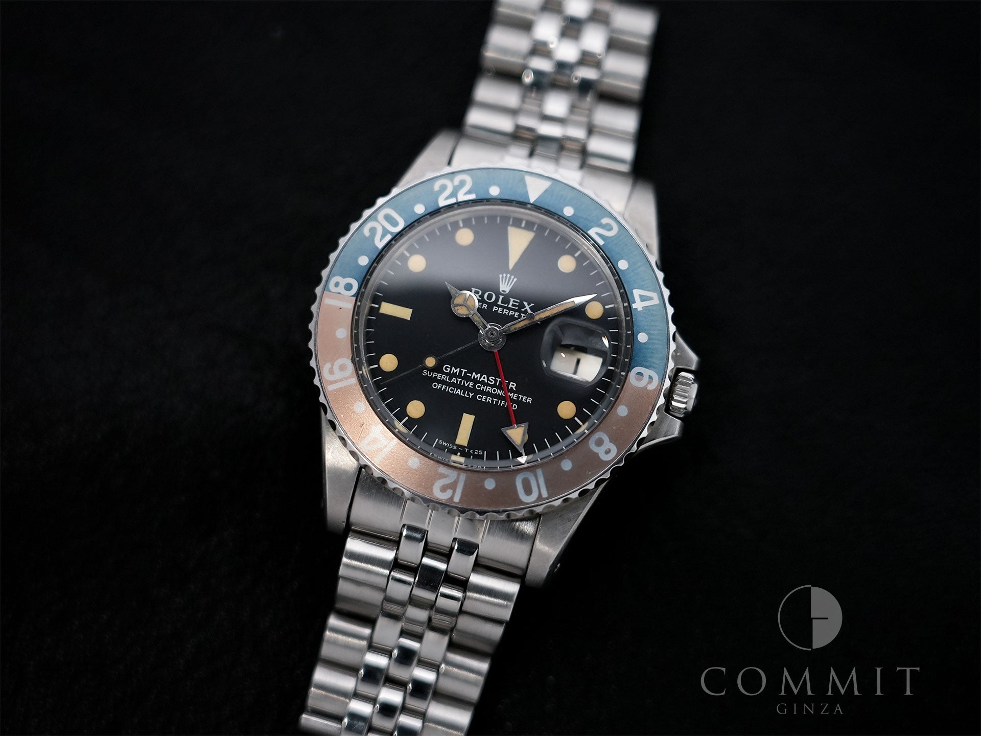 Rolex GMT-Master Ref. 1675 Stainless Steel Black Dial Jubilee Bracelet Used xpojh4zb