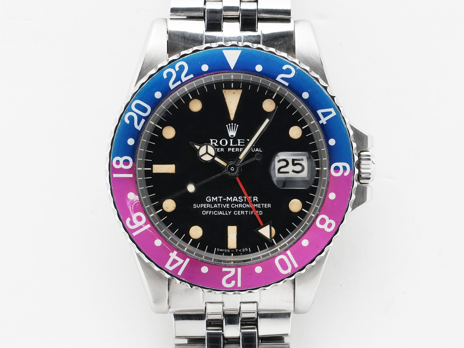 ロレックス GMTマスター Ref.1675 ステンレススチール ブラック文字盤 ジュビリーブレスレット 中古 2irdigjf