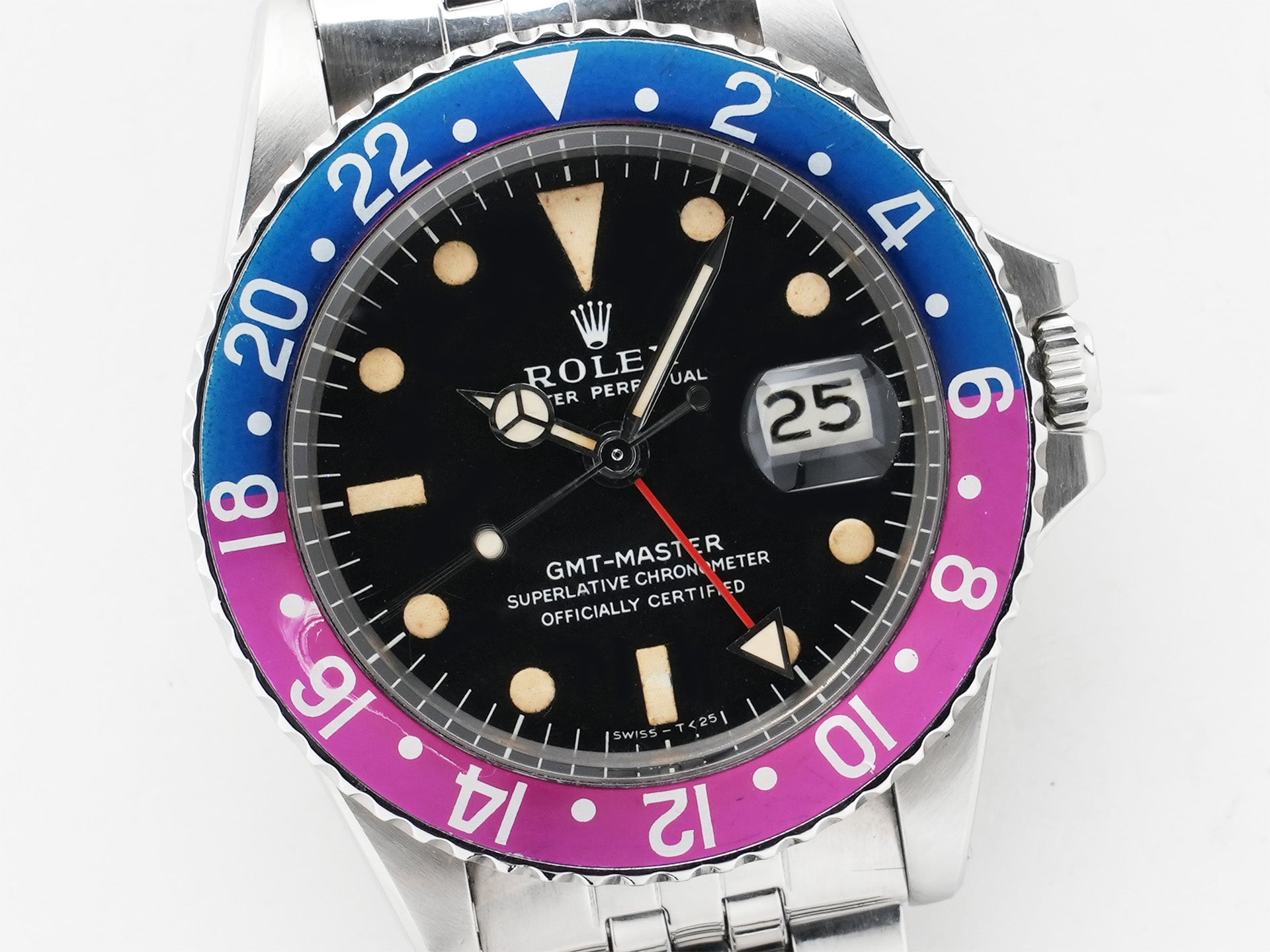 ロレックス GMTマスター Ref.1675 ステンレススチール ブラック文字盤 ジュビリーブレスレット 中古 2irdigjf