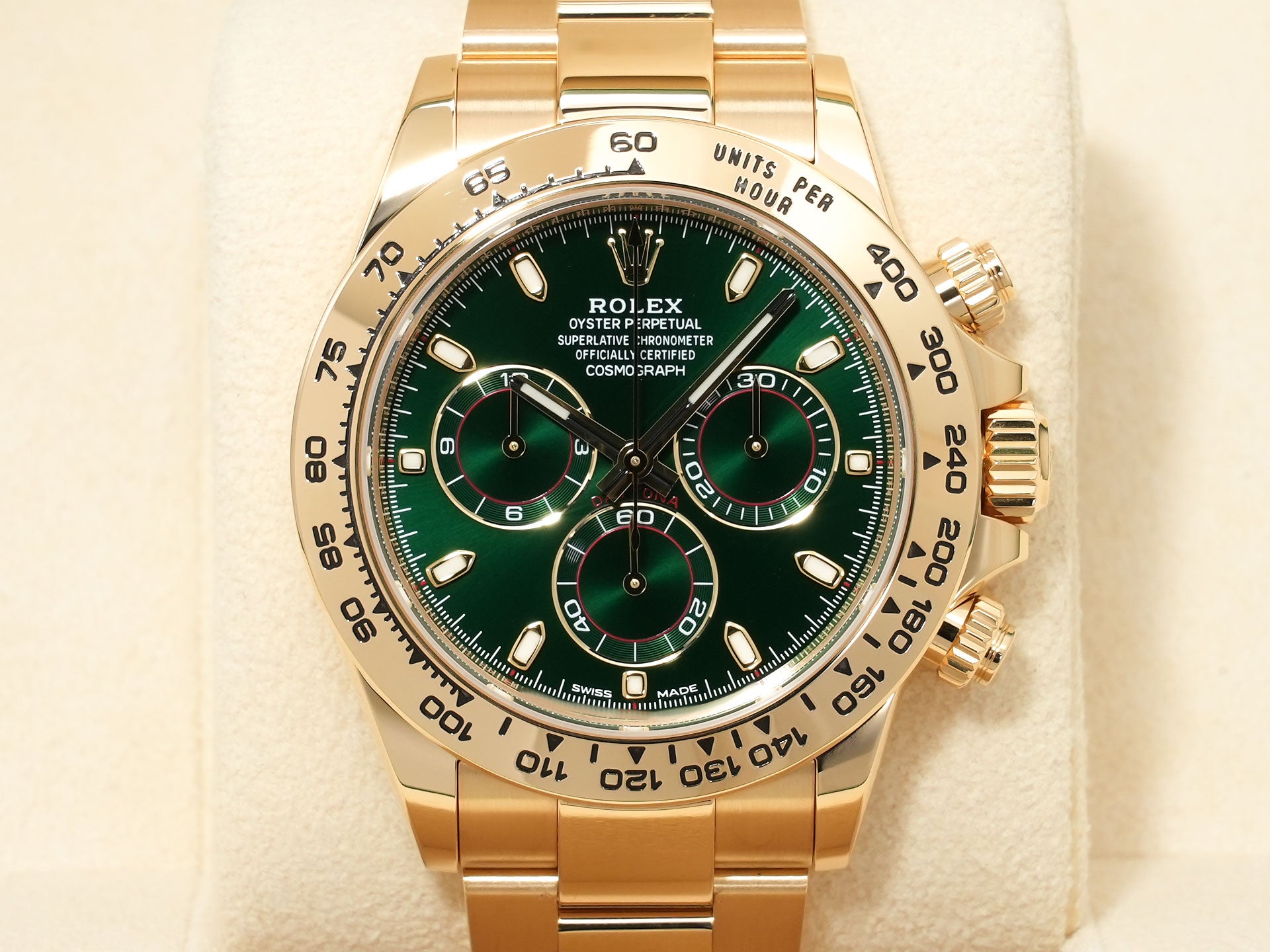 ロレックス デイトナ Ref.116508 イエローゴールド グリーン文字盤 美品 9dmcm6f4
