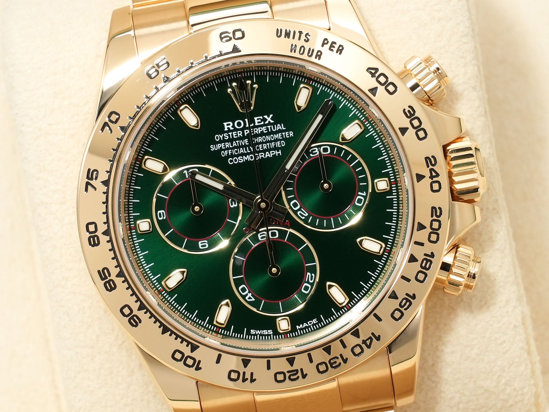 ロレックス デイトナ Ref.116508 イエローゴールド グリーン文字盤 美品 9dmcm6f4