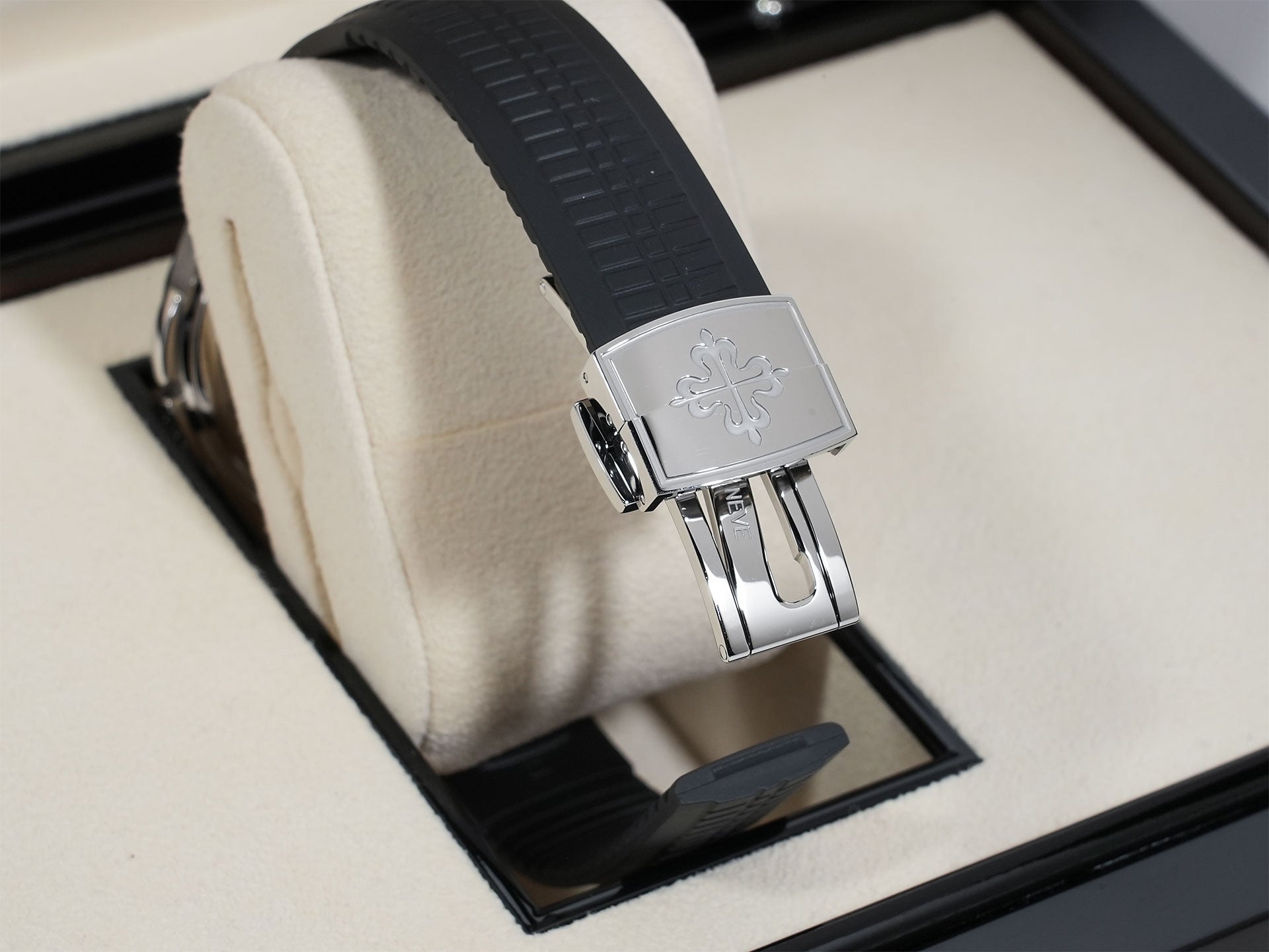 パテックフィリップ アクアノート トラベルタイム Ref.5164A-001 ステンレススチール ブラック文字盤 美中古 chssdoaz